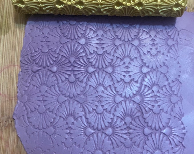 Floral Texture Roller  | Clay Roller I Pottery Roller I Polymer Clay Roller I Texture Rolling Pin |
