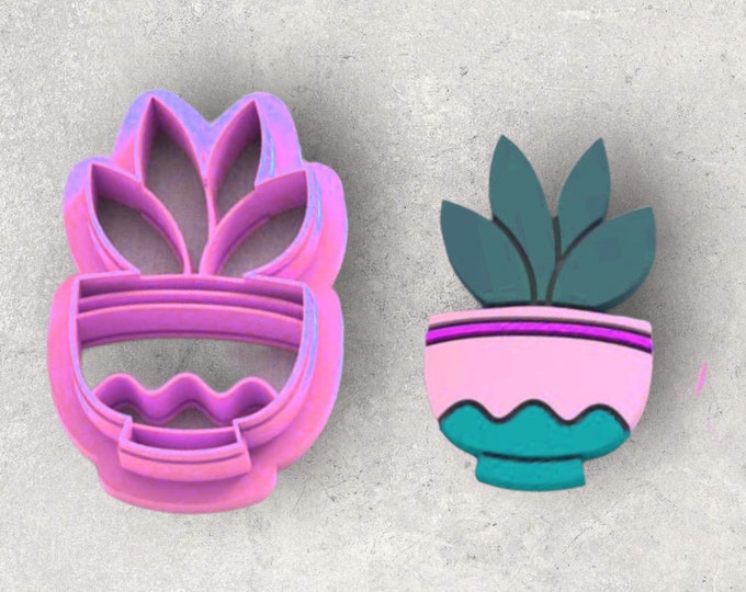 Plant Clay Cutter| Polymer clay shape cutter | embossing cutter |earring shape mold | ceramic pottery
