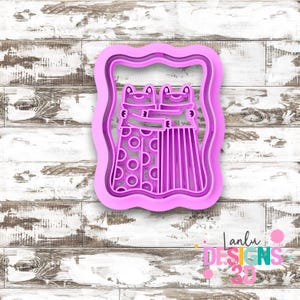 Emporte-pièce en pâte polymère Grenouille Couple | Forme de gaufrage crapaud pour la fabrication de boucles d'oreilles | Timbre animal mignon pour bijoux en argile | Outil d'impression