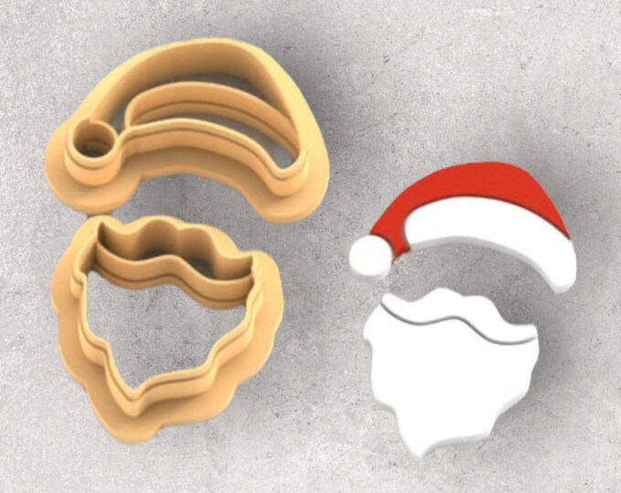 Santa Christmas Clay Cutter| Polymer clay shape cutter | embossing cutter |earring shape mold | ceramic pottery