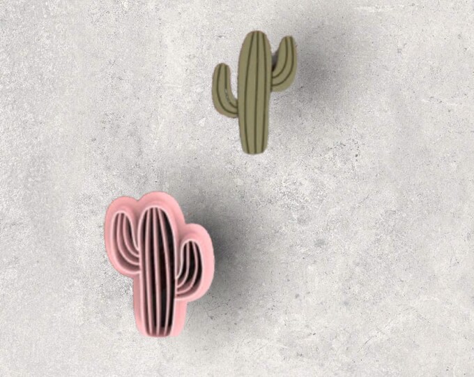 Cinco De Mayo Cactus Embossed Clay Cutter| Polymer clay shape cutter | embossing cutter |earring shape mold | ceramic pottery