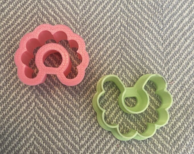 Thin Hoop Flower Clay Cutter | Polymer clay shape cutter | embossing cutter |earring shape mold | ceramic pottery | handmade earrings