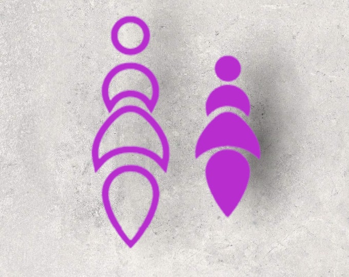 Aztec Dangle Clay Cutter| Polymer clay shape cutter | embossing cutter |earring shape mold | ceramic pottery