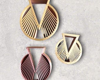 Geometric Embossed Clay Cutter | Polymer clay shape cutter | embossing cutter |earring shape mold | ceramic pottery | handmade earrings
