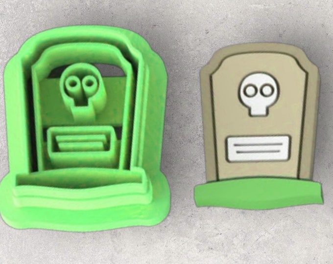 Halloween Grave  Clay Cutter| Polymer clay shape cutter | embossing cutter |earring shape mold | ceramic pottery