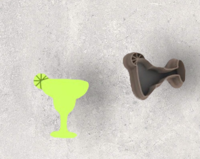 Margarita Embossed Clay Cutter| Polymer clay shape cutter | embossing cutter |earring shape mold | ceramic pottery
