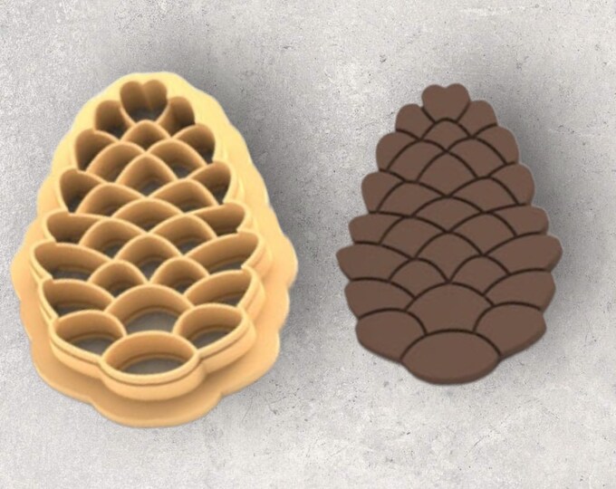 Pinecone Clay Cutter| Polymer clay shape cutter | embossing cutter |earring shape mold | ceramic pottery