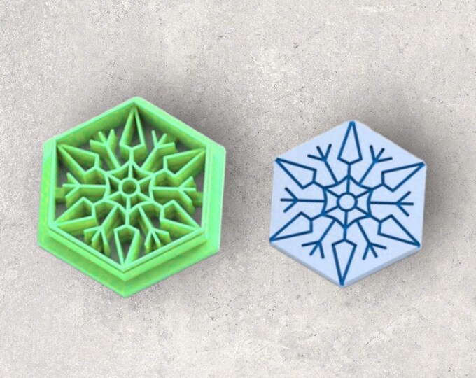 Christmas Snowflake Clay Cutter| Polymer clay shape cutter | embossing cutter |earring shape mold | ceramic pottery