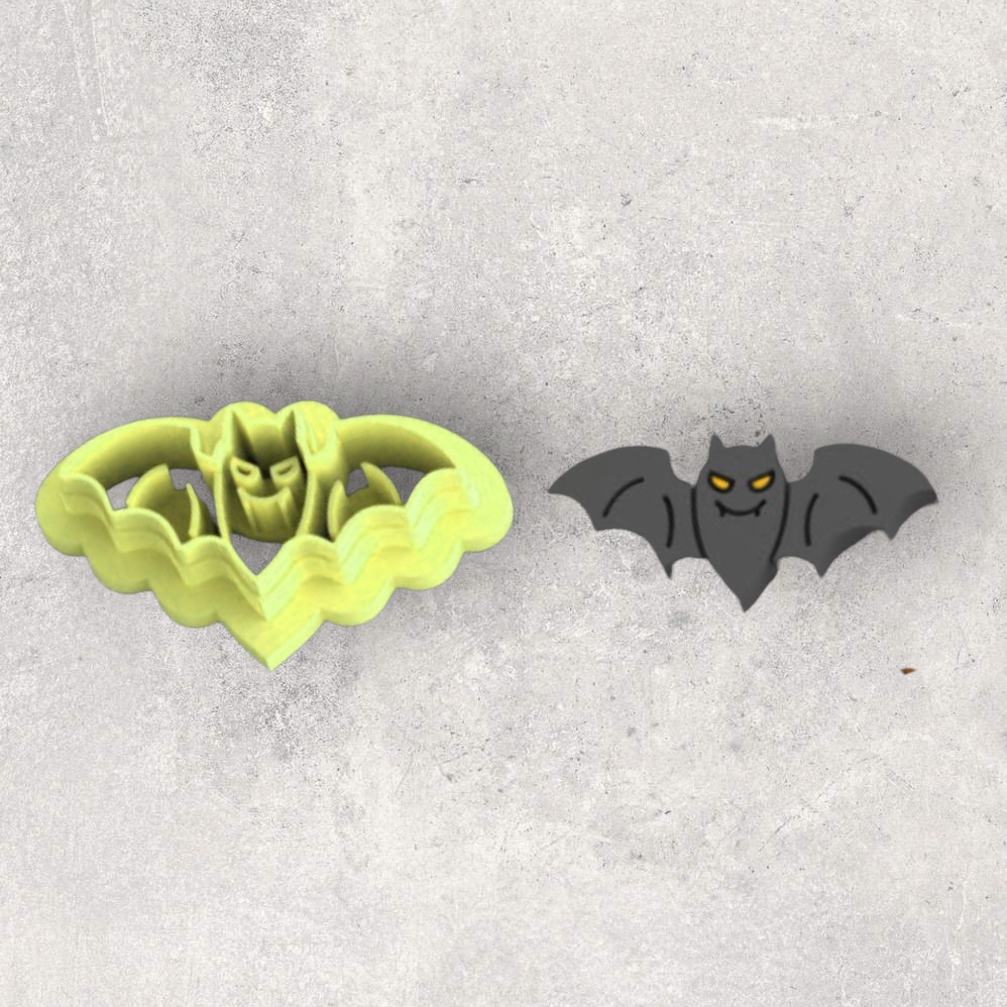 Mini Earrings Polymer Clay Molds Halloween Cute Bat Embossed Soft
