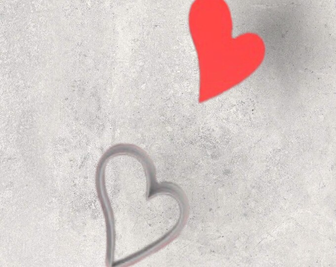 Organic Heart Clay Cutter| Polymer clay shape cutter | embossing cutter |earring shape mold | ceramic pottery