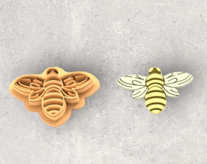 Spring Bee Clay Cutter| Polymer clay shape cutter | embossing cutter |earring shape mold | ceramic pottery