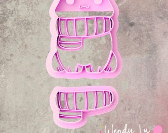 Winter Frog Clay Cutter| Polymer clay shape cutter | embossing cutter |earring shape mold | ceramic pottery