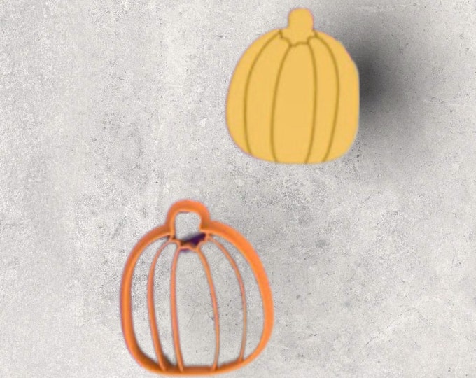 Embossed Pumpkin Clay Cutter| Polymer clay shape cutter | embossing cutter |earring shape mold | ceramic pottery