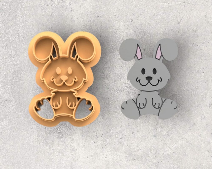 Easter BunnyClay Cutter| Polymer clay shape cutter | embossing cutter |earring shape mold | ceramic pottery