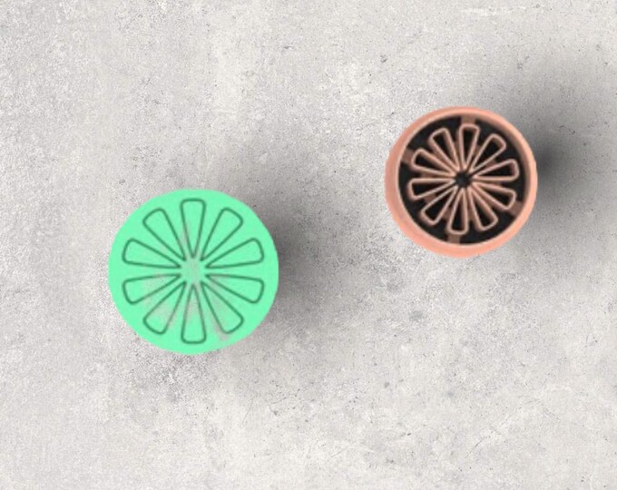 Lime Embossed Clay Cutter| Polymer clay shape cutter | embossing cutter |earring shape mold | ceramic pottery