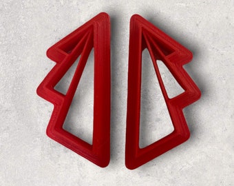 Art Deco Wings Clay Cutter Set | Polymer clay shape cutter | embossing cutter |earring shape mold