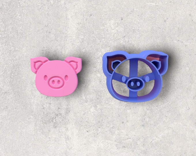 Pig Clay Cutter| Polymer clay shape cutter | embossing cutter |earring shape mold | ceramic pottery