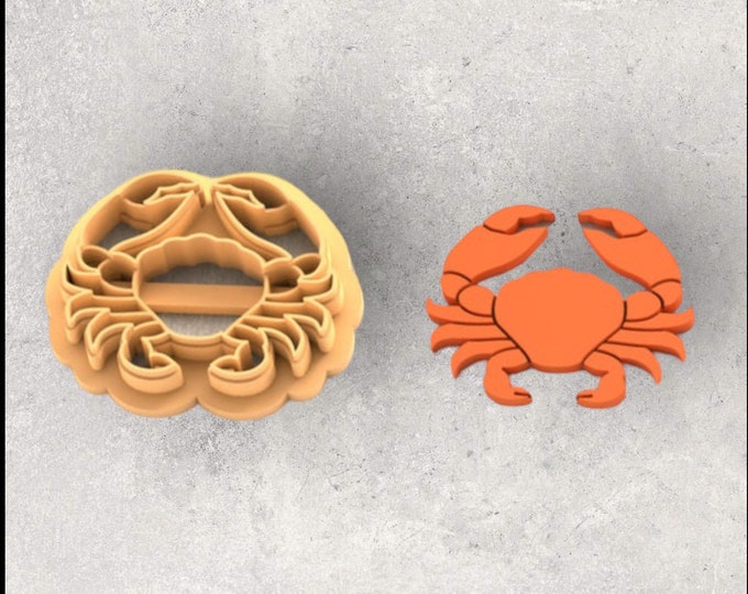 Crab Clay Cutter| Polymer clay shape cutter | embossing cutter |earring shape mold | ceramic pottery