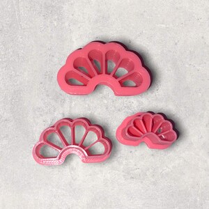 Scallop Fan Cutter | Polymer clay shape cutter | embossing cutter |earring shape mold | ceramic pottery | handmade earrings