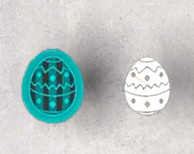 Embossed Easter Egg Clay Cutter| Polymer clay shape cutter | embossing cutter |earring shape mold | ceramic pottery