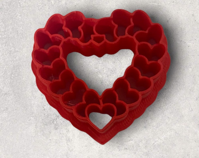 Heart of Hearts Clay Cutter | Polymer clay shape cutter | embossing cutter |earring shape mold