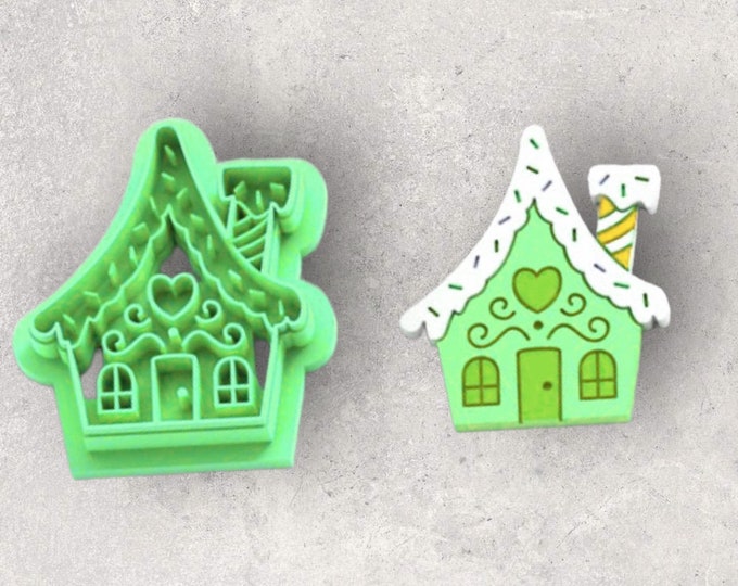 Christmas Gingerbread Clay Cutter| Polymer clay shape cutter | embossing cutter |earring shape mold | ceramic pottery