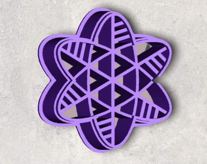 Nattie Embossed Clay Cutter| Polymer clay shape cutter | embossing cutter |earring shape mold | ceramic pottery