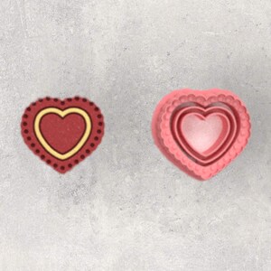 Studded Heart Clay Cutter| Polymer clay shape cutter | embossing cutter |earring shape mold | ceramic pottery