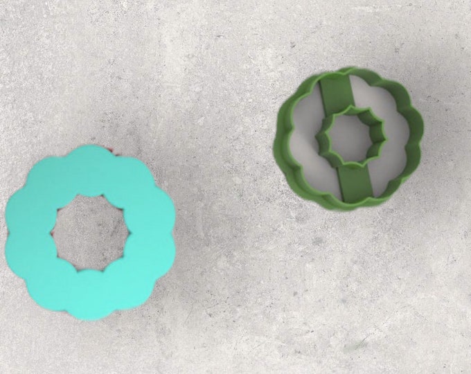 Christmas Wreath Clay Cutter| Polymer clay shape cutter | embossing cutter |earring shape mold | ceramic pottery