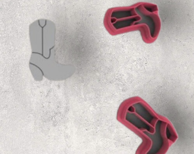 Embossed Boot Clay Cutter| Polymer clay shape cutter | embossing cutter |earring shape mold | ceramic pottery