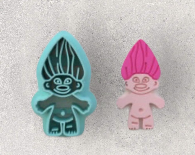 Troll Clay Cutter| Polymer clay shape cutter | embossing cutter |earring shape mold | ceramic pottery