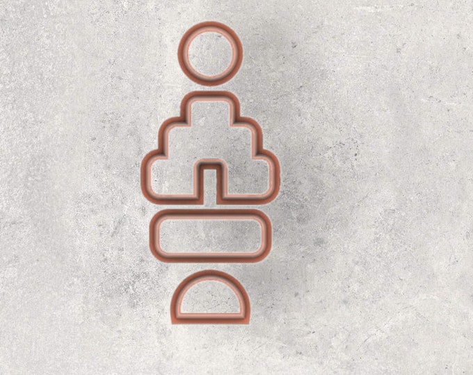 Myan Geometric Dangle Clay Cutter| Polymer clay shape cutter | embossing cutter |earring shape mold | ceramic pottery