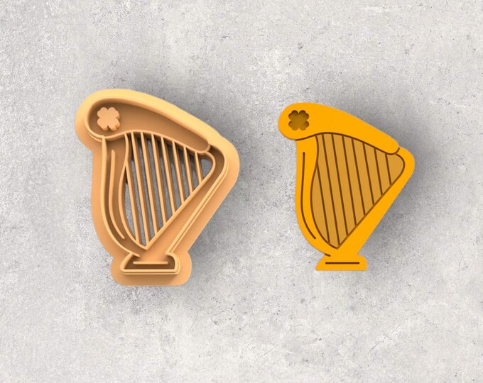 St. Patrick’s Day Leprechaun Harp Clay Cutter| Polymer clay shape cutter | embossing cutter |earring shape mold | ceramic pottery