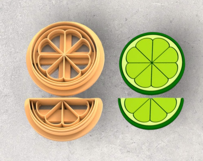 Lime Clay Cutter| Polymer clay shape cutter | embossing cutter |earring shape mold | ceramic pottery