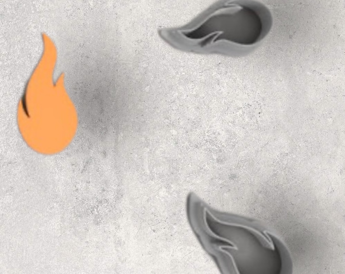 Flame Clay Cutter| Polymer clay shape cutter | embossing cutter |earring shape mold | ceramic pottery