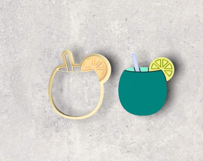 Cocktail Clay Cutter| Polymer clay shape cutter | embossing cutter |earring shape mold | ceramic pottery