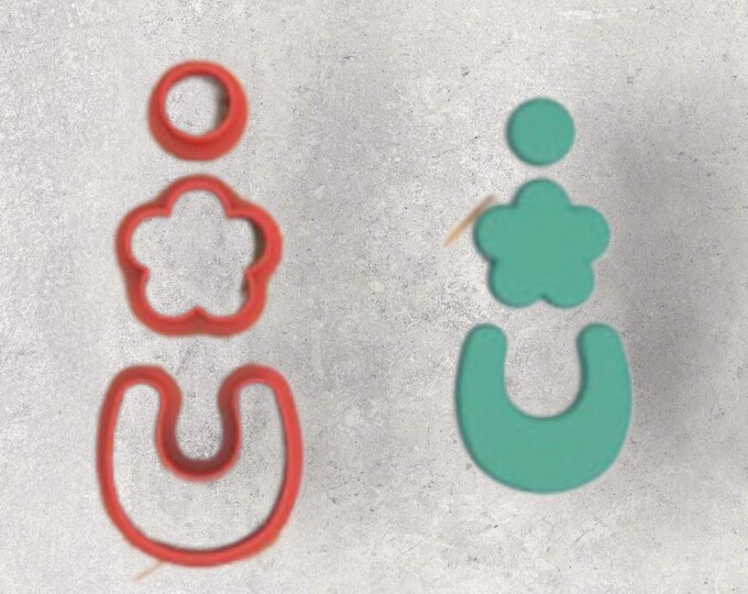 Geometric Dangle Clay Cutter| Polymer clay shape cutter | embossing cutter |earring shape mold | ceramic pottery