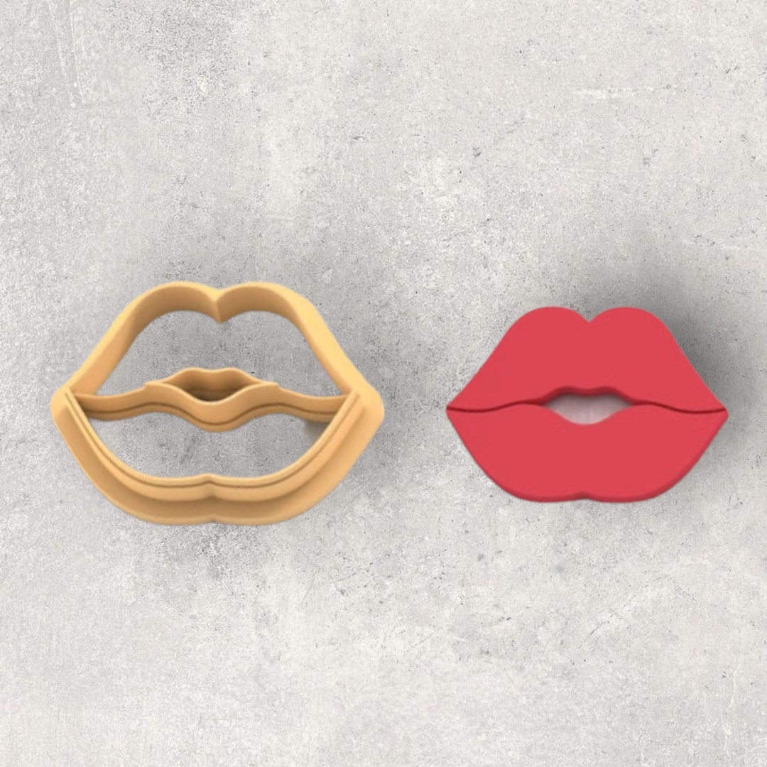 Valentines Lips Clay Cutter Polymer Clay Shape Cutter Embossing Cutter  earring Shape Mold Ceramic Pottery 