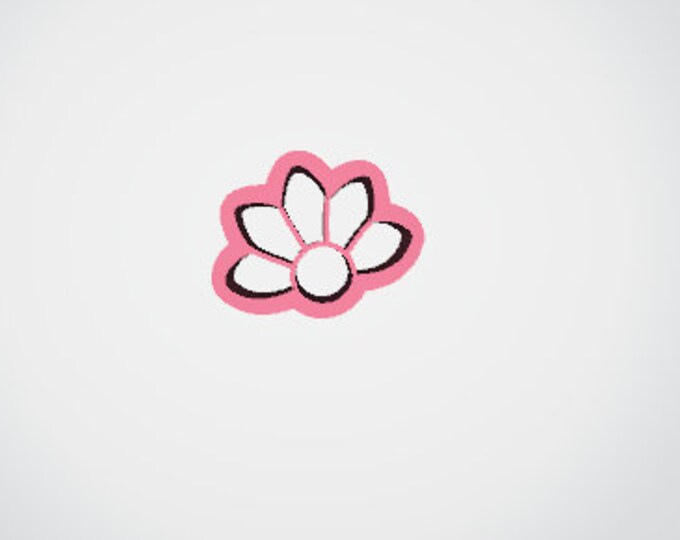 Half FlowerClay Cutter| Polymer clay shape cutter | embossing cutter |earring shape mold | ceramic pottery