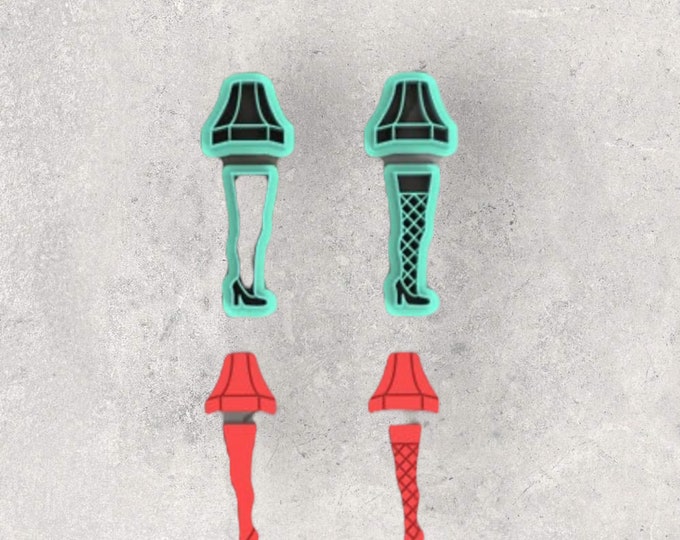 Christmas Leg Lamp Clay Cutter| Polymer clay shape cutter | embossing cutter |earring shape mold | ceramic pottery