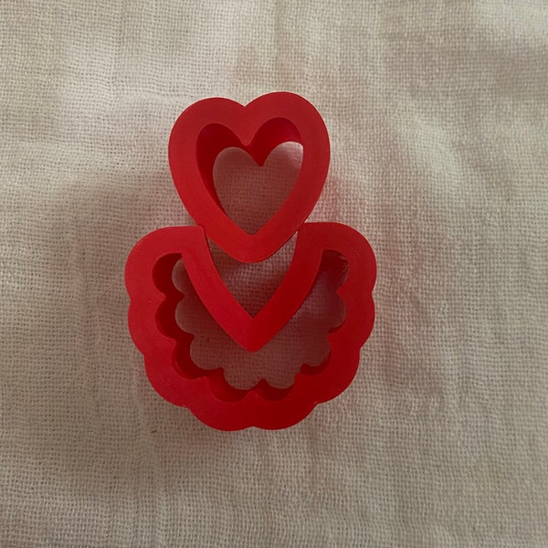 Scalloped Arch with Heart Clay Cutter | Polymer clay shape cutter | embossing cutter |earring shape mold | handmade earrings |