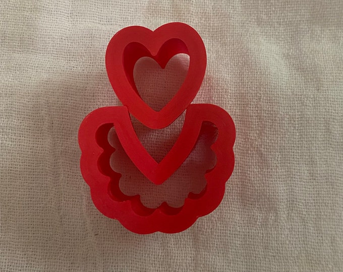 Scalloped Arch with Heart Clay Cutter | Polymer clay shape cutter | embossing cutter |earring shape mold | handmade earrings |