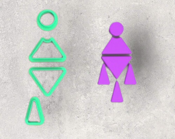 Geometric Dangle Clay Cutter| Polymer clay shape cutter | embossing cutter |earring shape mold | ceramic pottery
