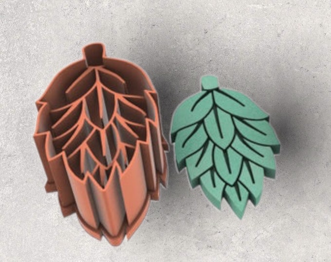 Artichoke I Embossed Clay Cutter| Polymer clay shape cutter | embossing cutter |earring shape mold | ceramic pottery