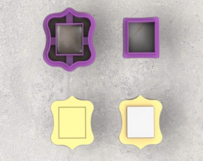 Frame Clay Cutter| Polymer clay shape cutter | embossing cutter |earring shape mold | ceramic pottery