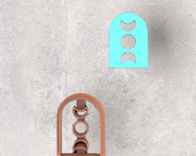 Moon Phase Embossed Clay Cutter| Polymer clay shape cutter | embossing cutter |earring shape mold | ceramic pottery