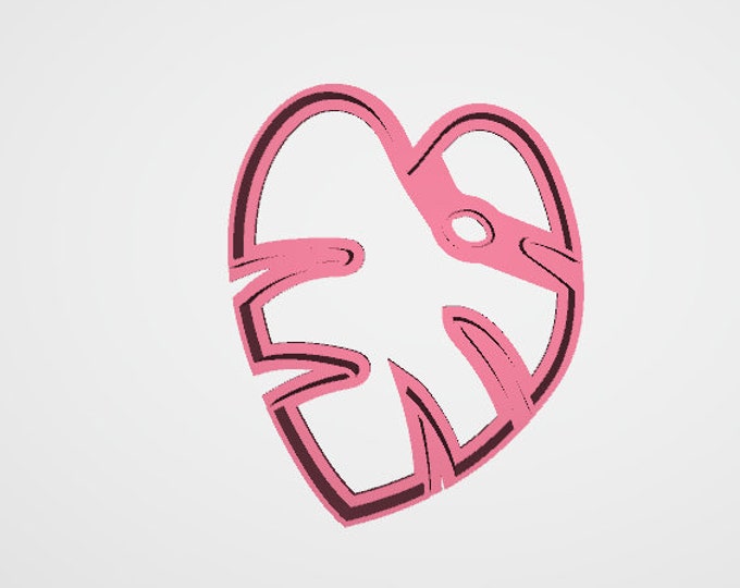 Monstera Leaf II Clay Cutter| Polymer clay shape cutter | embossing cutter |earring shape mold | ceramic pottery