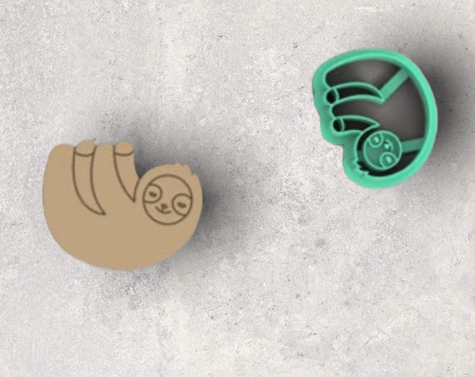 Sloth Clay Cutter| Polymer clay shape cutter | embossing cutter |earring shape mold | ceramic pottery
