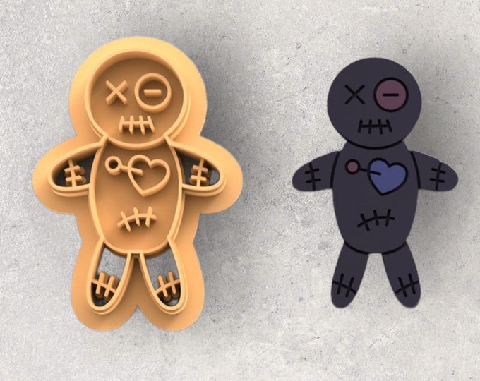 Mystical Occult Voodoo Doll Clay Cutter| Polymer clay shape cutter | embossing cutter |earring shape mold | ceramic pottery