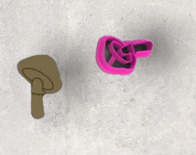 Mushroom II Clay Cutter| Polymer clay shape cutter | embossing cutter |earring shape mold | ceramic pottery